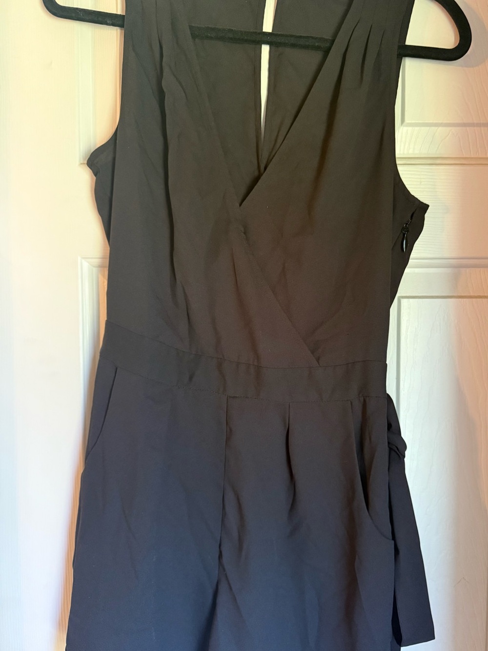 Women’s Bebe Sleeveless Black V-Neck Romper